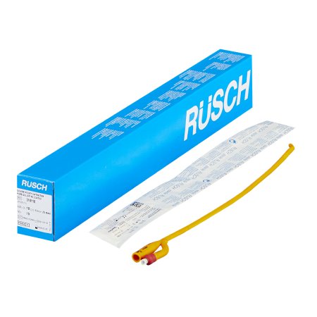 Foley Catheter Rusch PureGold® 2-Way Coude Tip 5 cc Balloon 18 Fr. PTFE (Teflon) Coated Latex