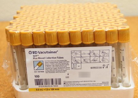 BD Vacutainer® Plus Venous Blood Collection Tube Clot Activator / Separator Gel Additive 5 mL BD Hemogard™ Closure Plastic Tube