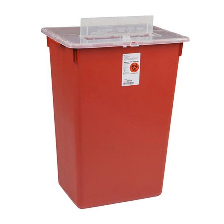 Sharps Container Sharps-A-Gator™ Red Base 15-1/2 H X 21-1/2 W X 12 D Inch Horizontal Entry 10 Gallon