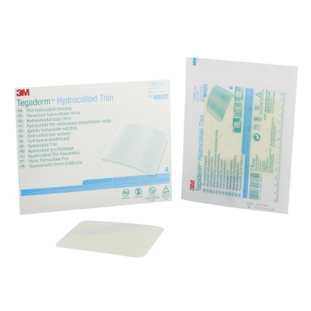 Thin Hydrocolloid Dressing 3M™ Tegaderm™ Thin 4 X 4 Inch Square