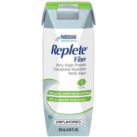 Tube Feeding Formula Replete® Fiber Unflavored Liquid 250 mL Carton