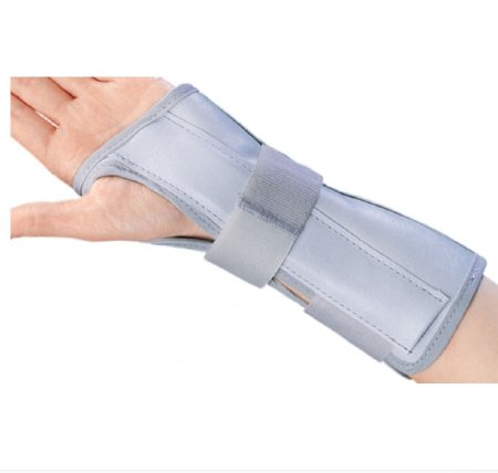 Wrist / Forearm Brace ProCare® Universal Aluminum / Flannelette / Nylon Right Hand Navy Blue One Size Fits Most