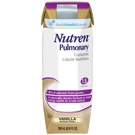 Oral Supplement Nutren® Pulmonary Vanilla Flavor Liquid 250 mL Carton