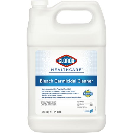 Clorox Healthcare® Bleach Germicidal Surface Disinfectant Cleaner Refill Manual Pour Liquid 1 gal. Jug Fruity Floral Bleach Scent NonSterile