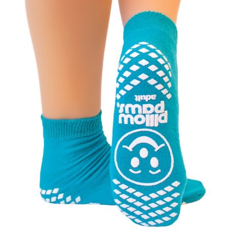 Slipper Socks Pillow Paws® One Size Fits Most Teal Ankle High