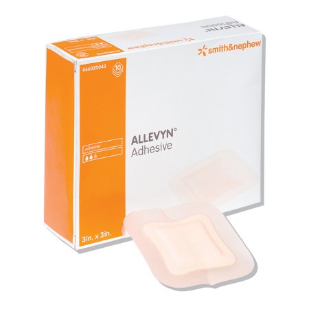 Foam Dressing Allevyn Adhesive 7 X 7 Inch With Border Film Backing Adhesive Square Sterile