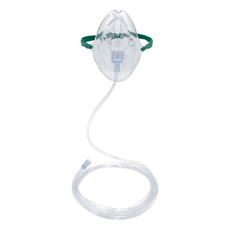 Oxygen Mask Salter Labs® Elongated Style Adult One Size Fits Most Adjustable Head Strap
