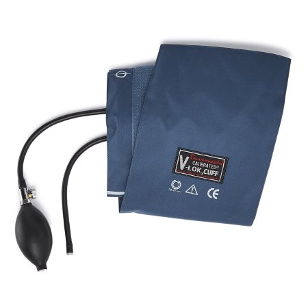Reusable Blood Pressure Cuff and Bulb Calibrated® V-Lok® 25 to 35 cm Arm Polyester Fabric Cuff Adult Cuff