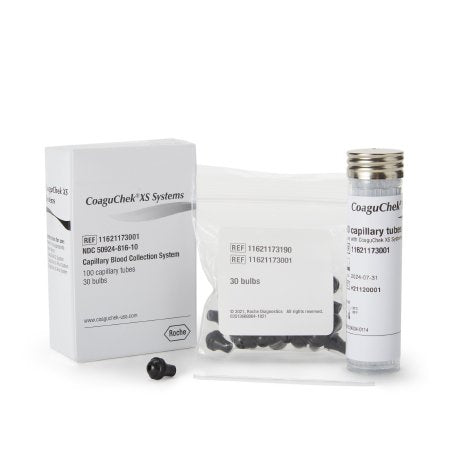 Capillary Tubes and Bulbs 100 Plastic Disposable Capillary Tubes, 10 Bulbs CoaguChek