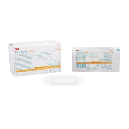 Transparent Film Dressing with Pad 3M™ Tegaderm™ 2-3/8 X 4 Inch Frame Style Delivery Rectangle Sterile