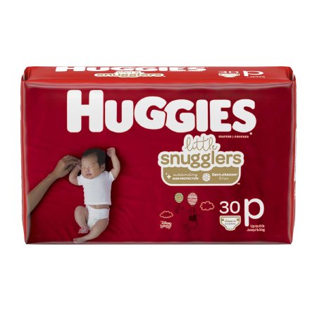 Unisex Baby Diaper Huggies® Little Snugglers Preemie Disposable Heavy Absorbency