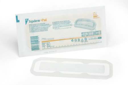 Transparent Film Dressing with Pad 3M™ Tegaderm™ + 3-1/2 X 10 Inch Frame Style Delivery Rectangle Sterile