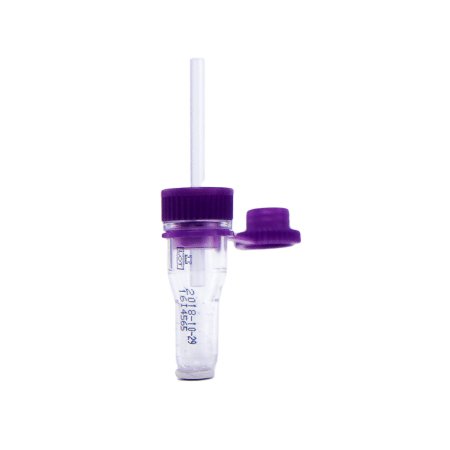 Safe-T-Fill® Capillary Blood Collection Tube K2 EDTA Additive 125 µL Pierceable Attached Cap Plastic Tube