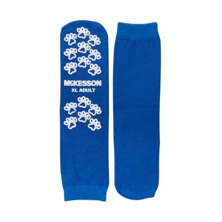 Slipper Socks McKesson Terries™ X-Large Royal Blue Above the Ankle