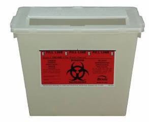 Sharps Container Bemis™ Sentinel Translucent Base 8-5/8 H X 11-5/8 L X 7-3/4 W Inch Horizontal Entry 2 Gallon