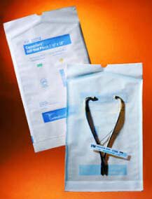 Sterilization Pouch Ethylene Oxide (EO) Gas / Steam 7-1/2 X 13 Inch Transparent / White Self Seal Paper / Film