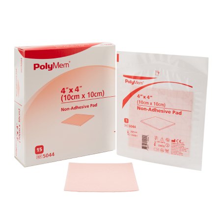 Foam Dressing PolyMem® 4 X 4 Inch Without Border Film Backing Nonadhesive Square Sterile