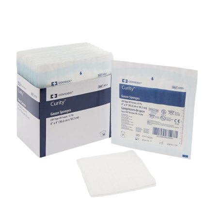 Gauze Sponge Curity™ 4 X 4 Inch 2 per Pack Sterile 12-Ply Square