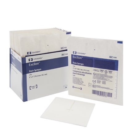 Drain Sponge Excilon™ 4 X 4 Inch Sterile 6-Ply