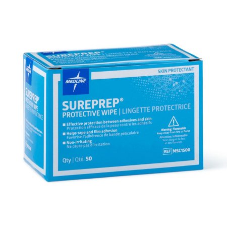 Skin Barrier Wipe Sureprep® 40 to 80% Strength Isopropyl Alcohol Individual Packet NonSterile