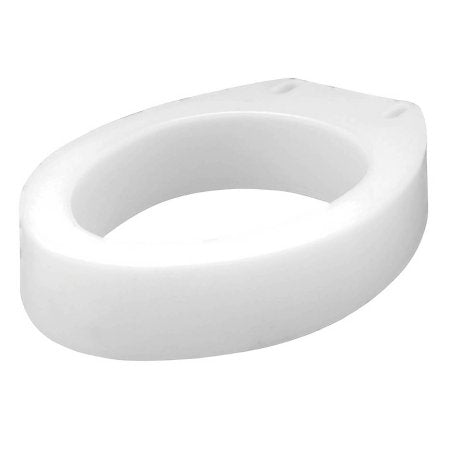 Elongated Raised Toilet Seat Carex® 3-1/2 Inch Height White 300 lbs. Weight Capacity