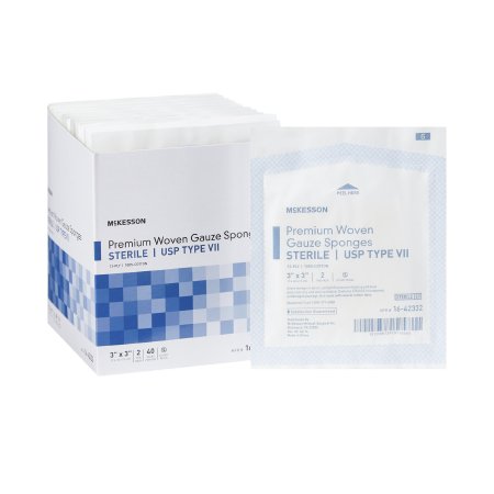 Gauze Sponge McKesson 3 X 3 Inch 2 per Pack Sterile 12-Ply Square