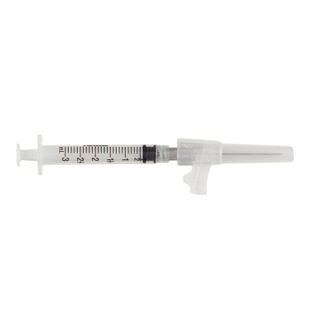 Safety Hypodermic Syringe with Needle Magellan™ 3 mL 1-1/2 Inch 22 Gauge Sliding Safety Needle Regular Wall