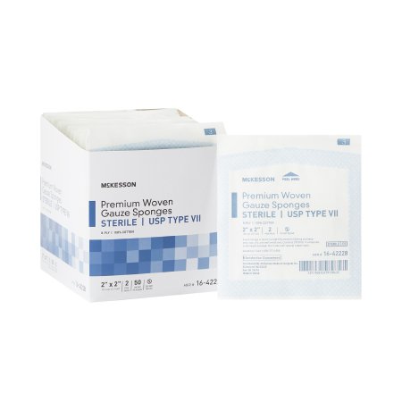Gauze Sponge McKesson 2 X 2 Inch 2 per Pack Sterile 8-Ply Square