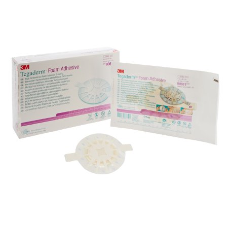 Foam Dressing 3M™ Tegaderm™ High Performance 4 X 4-1/2 Inch With Border Film Backing Acrylic Adhesive Oval Sterile