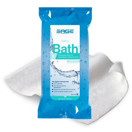 Rinse-Free Bath Wipe Impreva Bath™ Soft Pack Aloe Unscented 8 Count