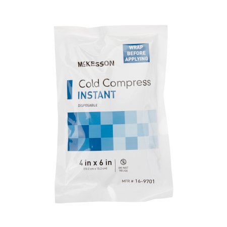 Instant Cold Pack McKesson General Purpose 4 X 6 Inch Plastic / Calcium Ammonium Nitrate / Water Disposable