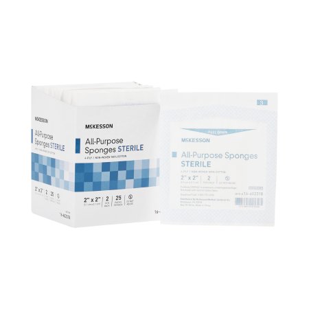 Nonwoven Sponge McKesson 2 X 2 Inch 2 per Pack Sterile 4-Ply Square