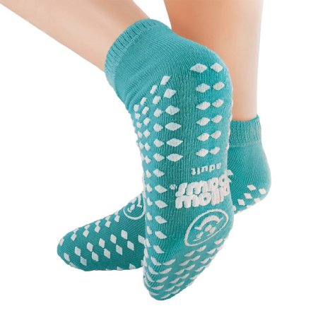 Slipper Socks Pillow Paws® Large Teal Ankle High