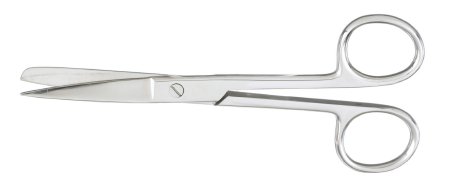 Operating Scissors McKesson 5-1/2 Inch Length Office Grade Stainless Steel Finger Ring Handle Straight Sharp Tip / Sharp Tip