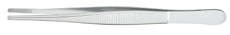 Dressing Forceps McKesson 5 Inch Length Office Grade Stainless Steel NonSterile NonLocking Thumb Handle Serrated Tip