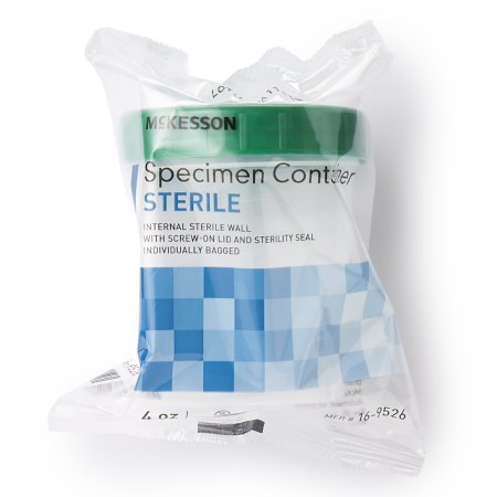 Specimen Container McKesson 120 mL (4 oz.) Screw Cap Sterile
