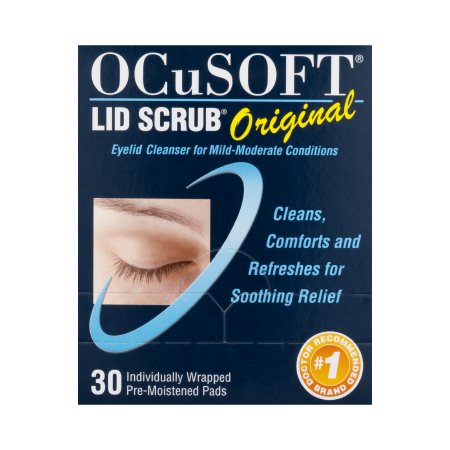 Eyelid Cleanser OCuSOFT® Lid Scrub® 30 per Box Wipe