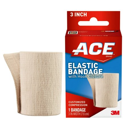 Elastic Bandage 3M™ ACE™ 3 Inch Width Single Hook and Loop Closure Tan NonSterile Standard Compression