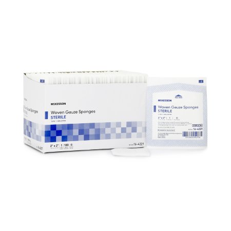 Gauze Sponge McKesson 2 X 2 Inch 1 per Pack Sterile 12-Ply Square