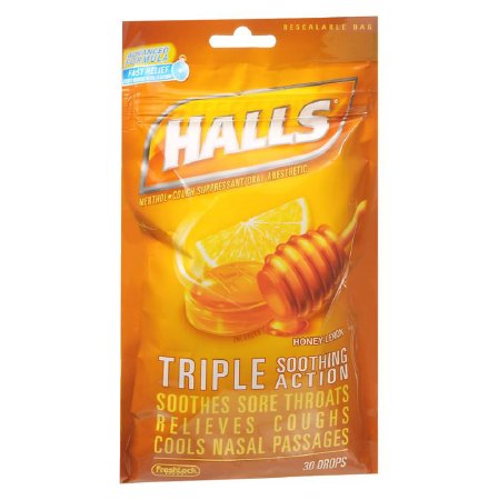 Cold and Cough Relief Halls® 7.5 mg Strength Lozenge 30 per Bag