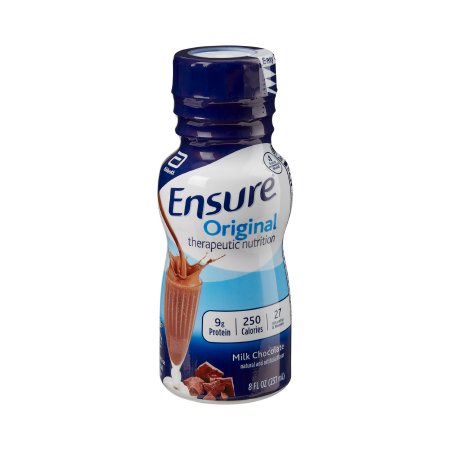 Oral Supplement Ensure® Original Therapeutic Nutrition Shake Milk Chocolate Flavor Liquid 8 oz. Bottle