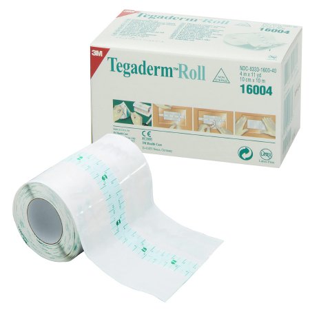 Transparent Film Dressing 3M™ Tegaderm™ 4 Inch X 11 Yard 2 Tab Delivery Roll NonSterile