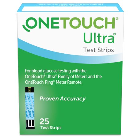 Blood Glucose Test Strips OneTouch® Ultra® 2 25 Strips per Pack