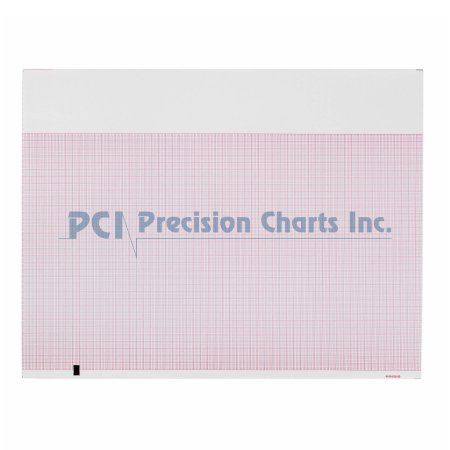Diagnostic Recording Paper Precision Thermal Paper 8-1/2 X 11 Inch Z-Fold Red Grid
