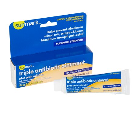 First Aid Antibiotic with Pain Relief sunmark® Ointment 1 oz. Tube
