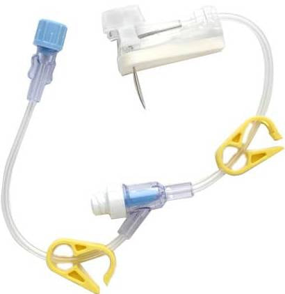 Huber Infusion Set Gripper Plus™ 19 Gauge 1 Inch 8 Inch Tubing Luer Lock Needleless Port