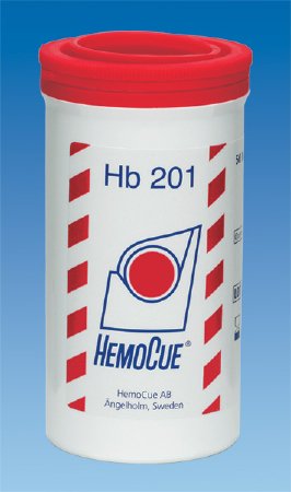 Hematology Reagent Microcuvette HemoCue® Hb 201 Hemoglobin (Hb) For HemoCue Photometers 50 Microcuvettes per Vial 10 µL
