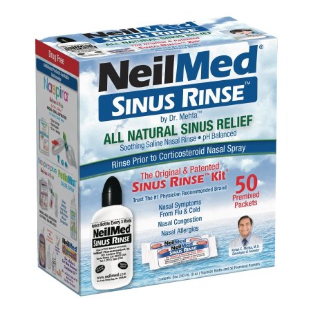 Saline Nasal Rinse Kit Neilmed® Sinus Rinse™ 0.65% Strength 50 Packets