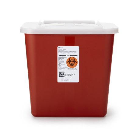 Sharps Container Sharps-A-Gator™ Red Base 10-1/4 H X 7 D X 10-1/2 W Inch Vertical Entry 2 Gallon