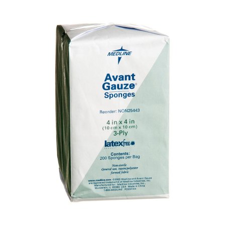 Nonwoven Sponge Avant Gauze® 4 X 4 Inch 200 per Pack NonSterile 3-Ply Square